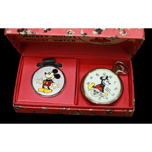 40 - A limited edition Ingersoll Mickey Mouse Pocket Watch, no. 1292/5000, in original fitted and branded... 