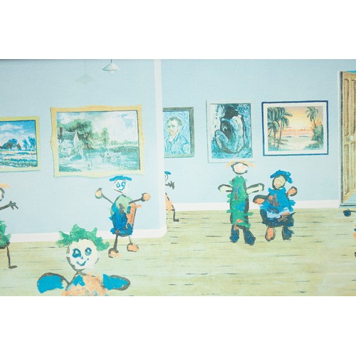 195 - John Wilson (20th century) ‘Little Masters’ signed, limited edition giclee on canvas, no. 179/395, m... 