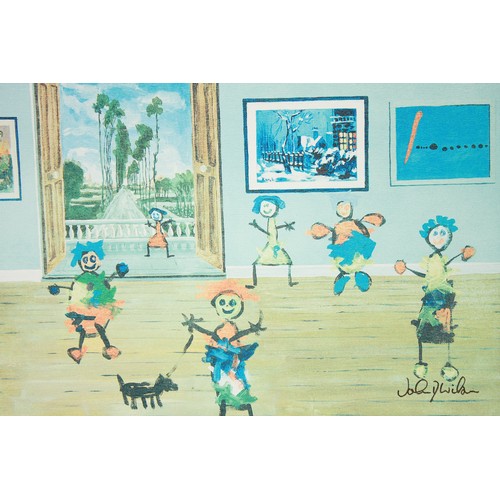 195 - John Wilson (20th century) ‘Little Masters’ signed, limited edition giclee on canvas, no. 179/395, m... 