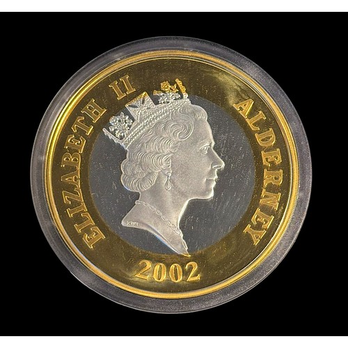 617 - Her Majesty The Queen Golden Jubilee 1952-2002 Alderney £50 Silver One Kilo large coin, proof struck... 