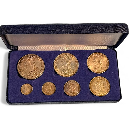 622 - GB Queen Victoria 1887 Jubilee Set of Seven Coins, comprising 1887 Crown, 1887 Double Florin, 1887 H... 