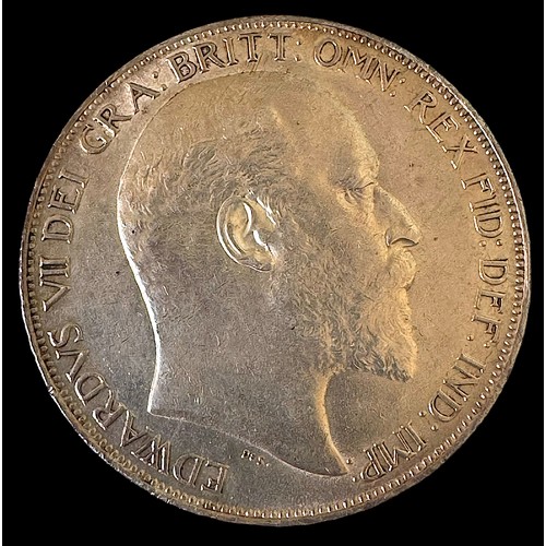 626 - An Edward VII Silver Crown, 1902, EF with some toning around lettering.