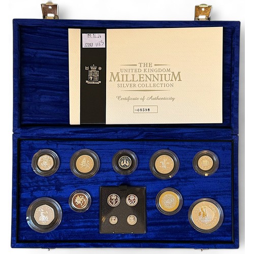 856 - A Royal Mint 'The United Kingdom Millennium Silver Collection' of Thirteen Proof Struck Silver from ... 