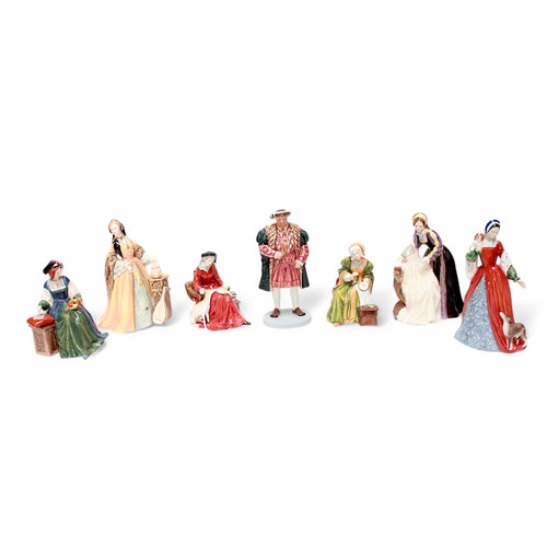 9 - A Royal Doulton Limited Edition set, Henry VIII and his six wives, to include Henry VIII HN3458, Cat... 