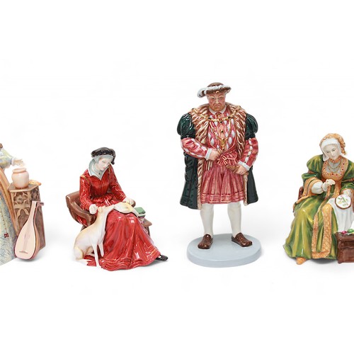 9 - A Royal Doulton Limited Edition set, Henry VIII and his six wives, to include Henry VIII HN3458, Cat... 