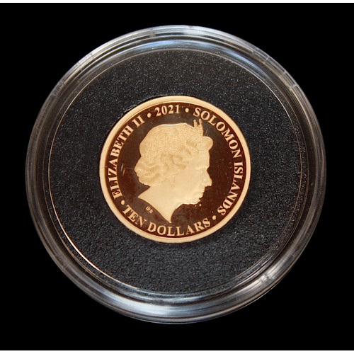 868 - A Harrington & Byrne 2021 Queen Elizabeth II Platinum Jubilee Piedfort 22ct gold proof coin, gross w... 