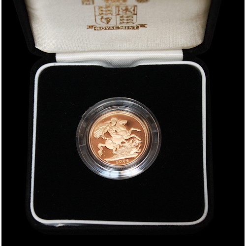 700 - The 2004 United Kingdom Gold Proof Sovereign, Fourth Portrait after Ian Rank-Broadley, rev. George &... 