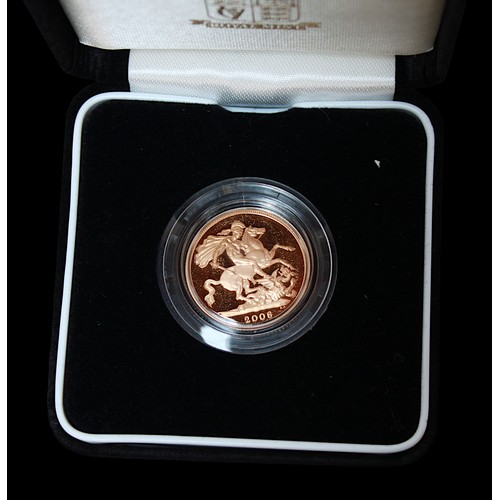 686 - The 2006 United Kingdom Gold Proof Sovereign, Fourth Portrait after Ian Rank-Broadley, rev. George &... 