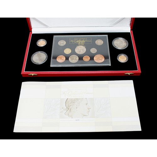 722 - A Royal Mint 'Queen Elizabeth II The Gillick Portrait Collection,' comprising a 1957 and 1968 gold s... 