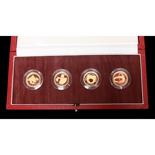 721 - A Royal Mint 'United Kingdom The Gold Proof Pattern Collection' of Four Gold One Pound Coins, each 2... 