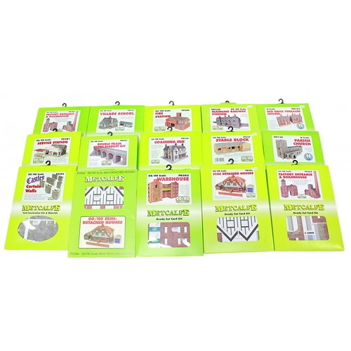 484 - A collection of forty-four Metcalfe ‘OO’ gauge Card Construction & Material Kits, to include Wayside... 