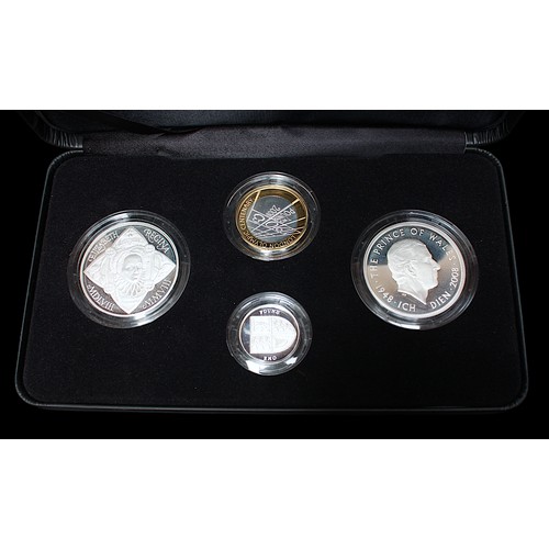 726 - The Royal Mint 2008 Silver Proof Piedfort Silver Coin Collection comprising the Elizabeth I Five Pou... 