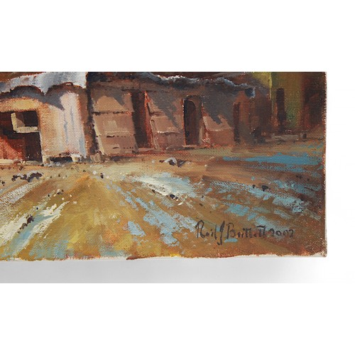 223 - Neil Bartlett (New Zealand, Contemporary) ‘Old Dog Kennels, New Zealand’, oil on canvas, signed and ... 