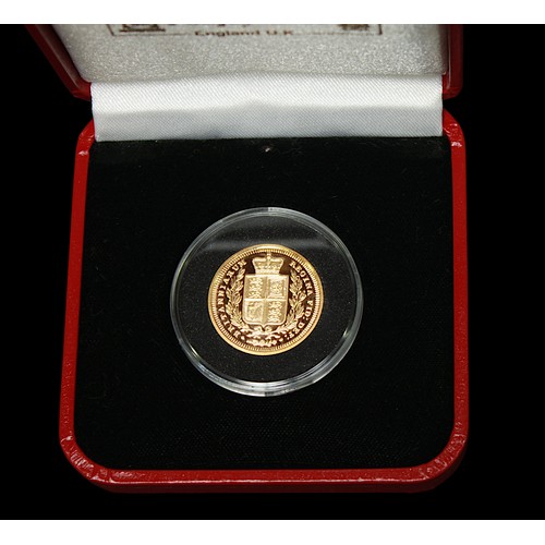 754 - A Pobjoy Mint 22ct Proof Gold Sovereign, restruck Queen Victoria young head 1838, limited edition 07... 