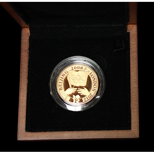 752 - A Royal Mint 2008 Olympic Games handover Ceremony fine Gold Proof £2 Coin, with IRB portrait, limite... 