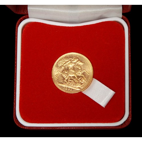 766 - A Victorian 1891 22ct gold Sovereign, obv. Victoria Jubilee head, gross weight approximately 8.0g, i... 