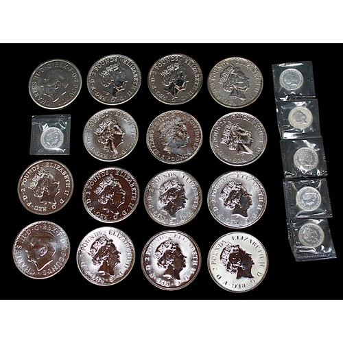 792 - Fifteen assorted 1oz Britannia £2 coins, some proof, prooflike and brilliant uncirculated, ranging f... 