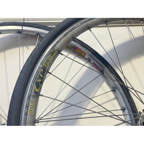 245 - A selection of road cycle wheels, hubs and rims, to include MAVIC (21 in total, viewing in person ad... 