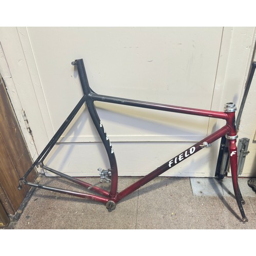 247 - A field time trial frame, c-c 54cm, together with a Basso frame, c-c 57cm, in need of re-chroming an... 