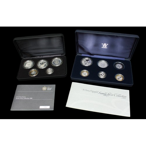 817 - The United Kingdom Family Silver Collection of 2007 comprisimng 6-coins, and United Kingdom Family S... 