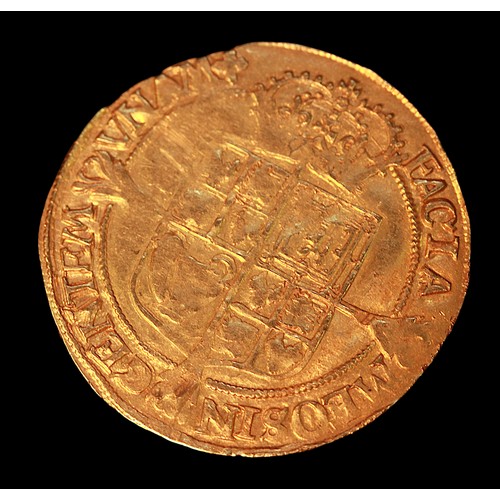 808 - A King James I Gold Laurel, 1619-1625, Obverse: Laureate and draped bust left, staight ties at rear ... 