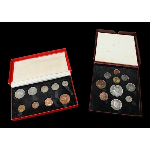 827 - A Royal Mint Specimen Set 1950, 9-coins, and 1951 Festival of Britain Specimen 10-coin set, both in ... 