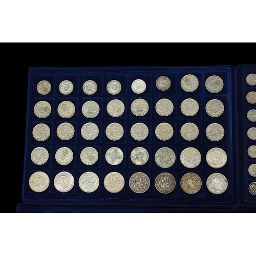 800 - Great Britain Pre-Decimal collection comprising 175x Sixpenses, 24x Shillings, 15x Threepences, 23x ... 