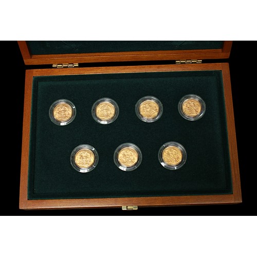 802 - A Royal Mint George V Sovereigns Collection, comprising years 1911, 1912, 1914, 1918, 1922, 1923 and... 