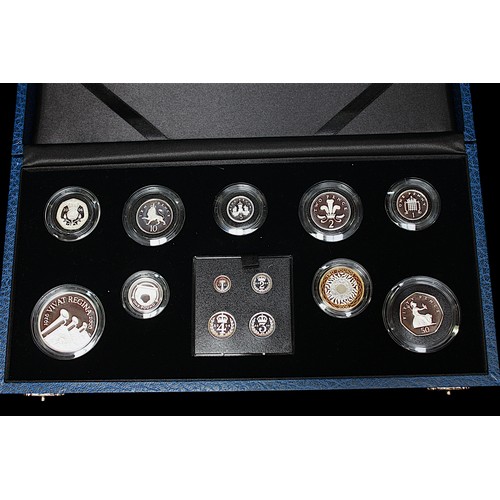 815 - The Queen's 80th Birthday Collection A Celebration of Silver, 2006, 13-Coins including Maundy Set, i... 