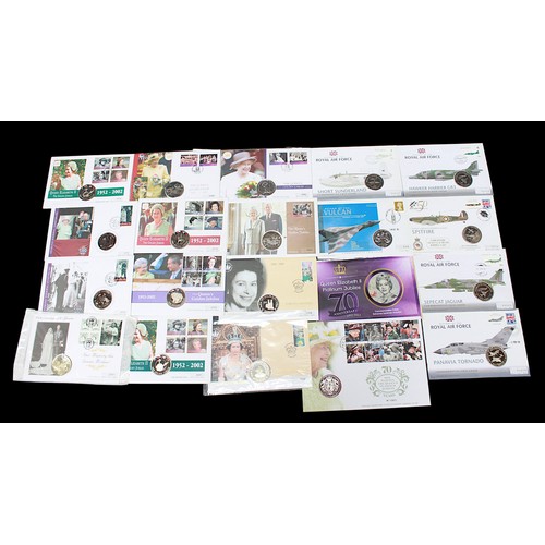 835 - A quantity of Commemorative Coin Covers including 23x Royal Airforce covers, and 25x Royal Commemora... 