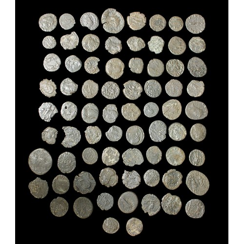 834 - Approximately seventy-one Roman bronze coins, various conditions, various dates.