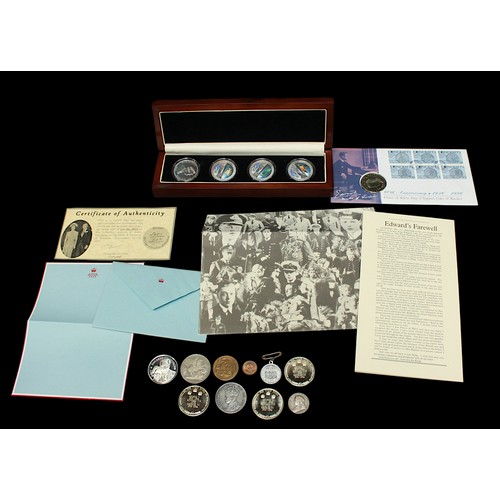 837 - Edward VIII interest - A collection of assorted coins, stamps and collectables related to Edward VII... 