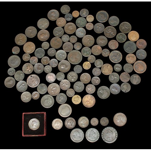 849 - A good quantity of copper coinage George I (1714-1727) to Queen Victoria (1837-1901) including good ... 