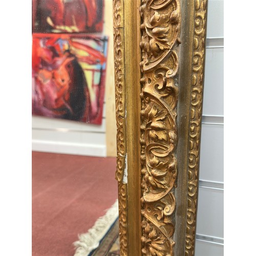 139 - Two large 19th Century rectangular wall mirrors, ornately carved giltwood and gesso moulded frame wi... 