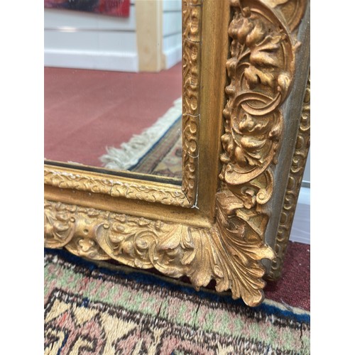 139 - Two large 19th Century rectangular wall mirrors, ornately carved giltwood and gesso moulded frame wi... 