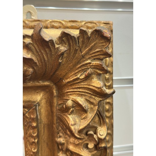 139 - Two large 19th Century rectangular wall mirrors, ornately carved giltwood and gesso moulded frame wi... 