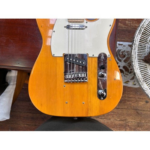 313 - Five various electric guitars in traditional Fender-style body shapes, to include a Fender Squier Af... 