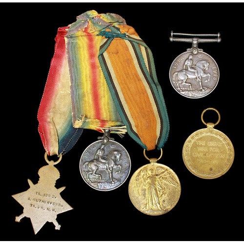 152 - Two various WW1 medal groups associated to the previous 'Punton' lot, comprising 1914-15 Star, Great... 