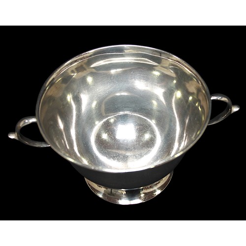 312 - A late Edwardian silver two-handled bowl by Henry Stratford Ltd, raised on spreading circular foot-r... 