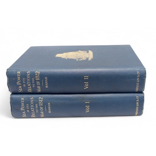 23 - Mahan (Capt. A. T.) Sea Power in its Relations to the War of 1812, 2 volumes. Each with blue gilt-to... 