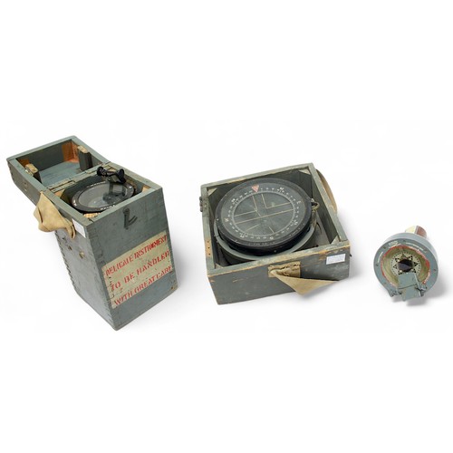 28 - A Henry Browne & Son Ltd hand-held bearing compass and an Admiralty Pattern Type 06A bearing compass... 