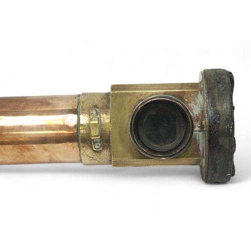 26 - A Barr & Stroud Rangefinder with brass-bound copper tube, 91cm long.