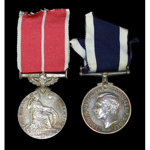 155 - A British Empire Medal (Military) with King's confirmation letter from St James's Palace and Admiral... 