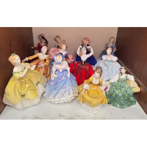 284 - A collection of twelve assorted Royal Doulton figures of ladies, comprising HN3365 Patricia, HN2307 ... 