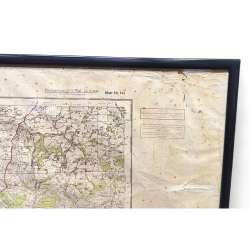 57 - A large German WWII 1:50,000 scale map of Southampton, Portsmouth, Isle of Wight and the surrounding... 