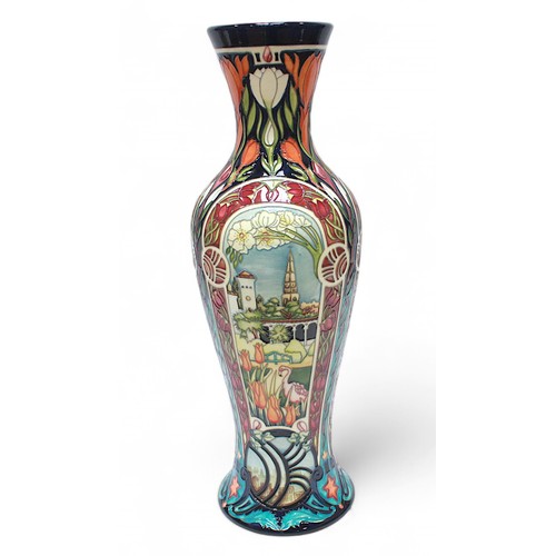 300 - A large scarce Moorcroft Pottery, Prestige Range vase, in the ‘Kensington Rooftop Gardens’ pattern d... 