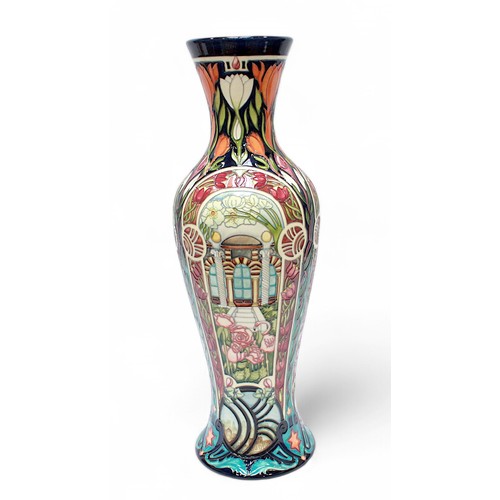 300 - A large scarce Moorcroft Pottery, Prestige Range vase, in the ‘Kensington Rooftop Gardens’ pattern d... 