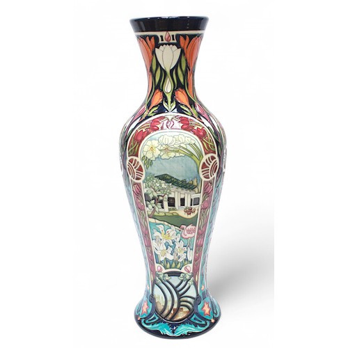 300 - A large scarce Moorcroft Pottery, Prestige Range vase, in the ‘Kensington Rooftop Gardens’ pattern d... 