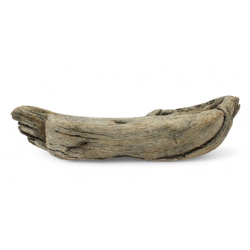 77 - A piece of salvaged ships timber, possibly 16th/17th century, with removable trennel (tree nail) of ... 