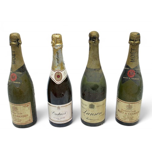 248 - Two bottles of Moët & Chandon Première Cuvée Champagne, together with a bottle of Lanson, Reims Cham... 